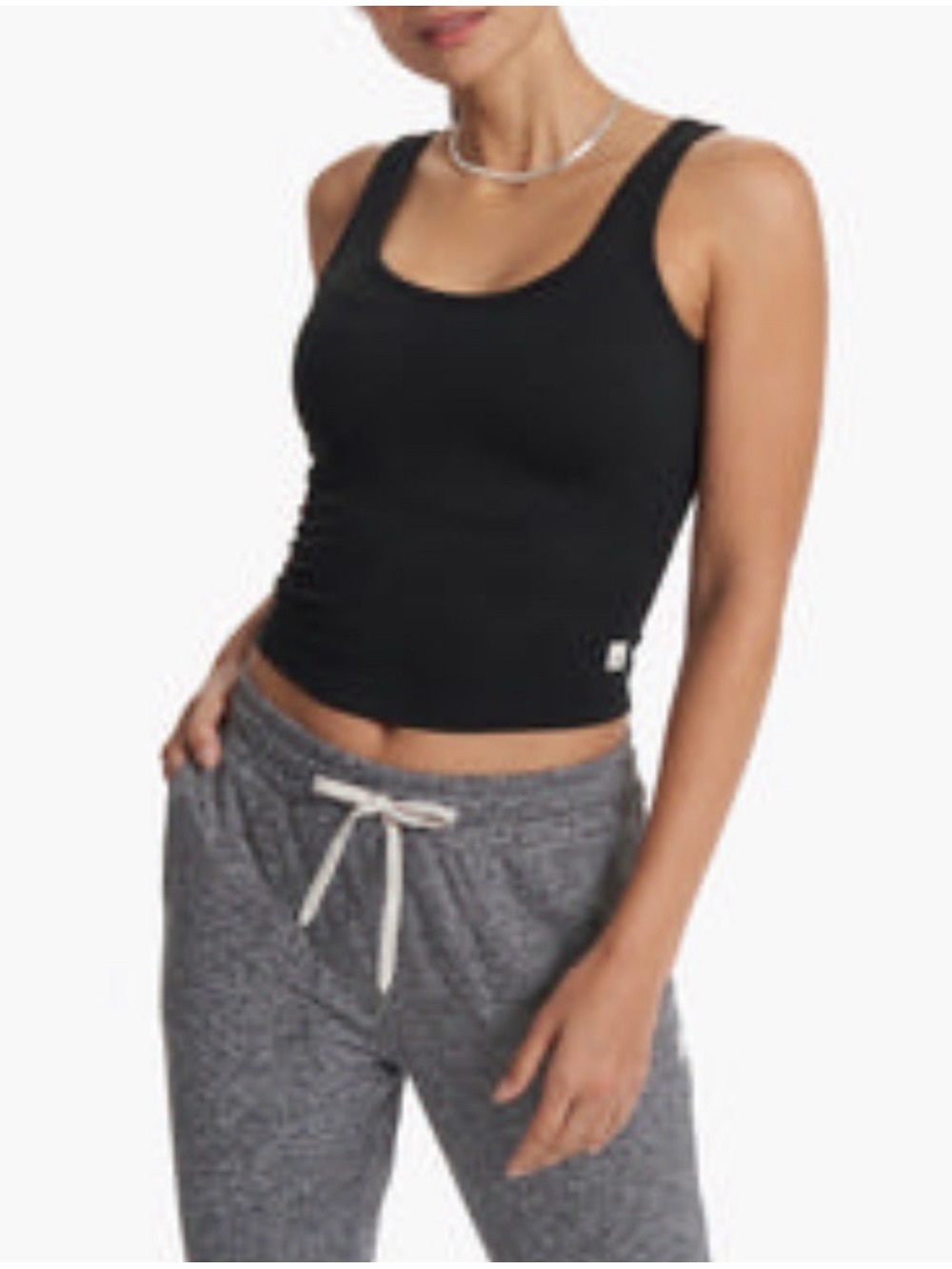 Vuori sunrise crop tank size Large - black